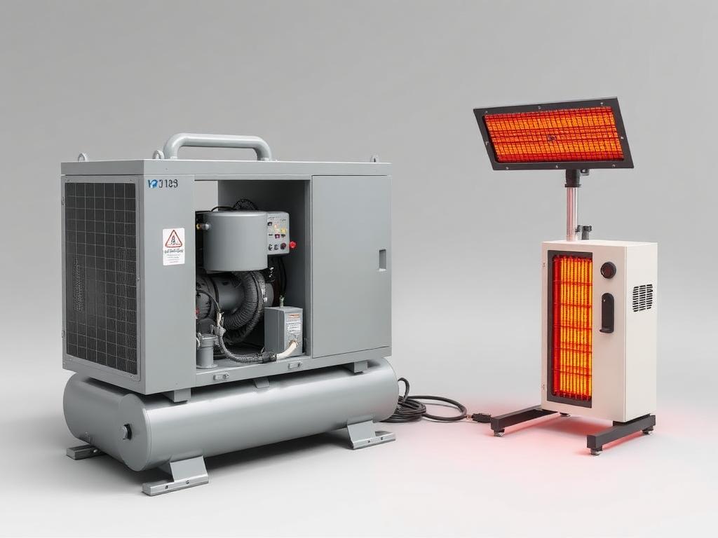 Industrial air dryer and infrared heater equipment